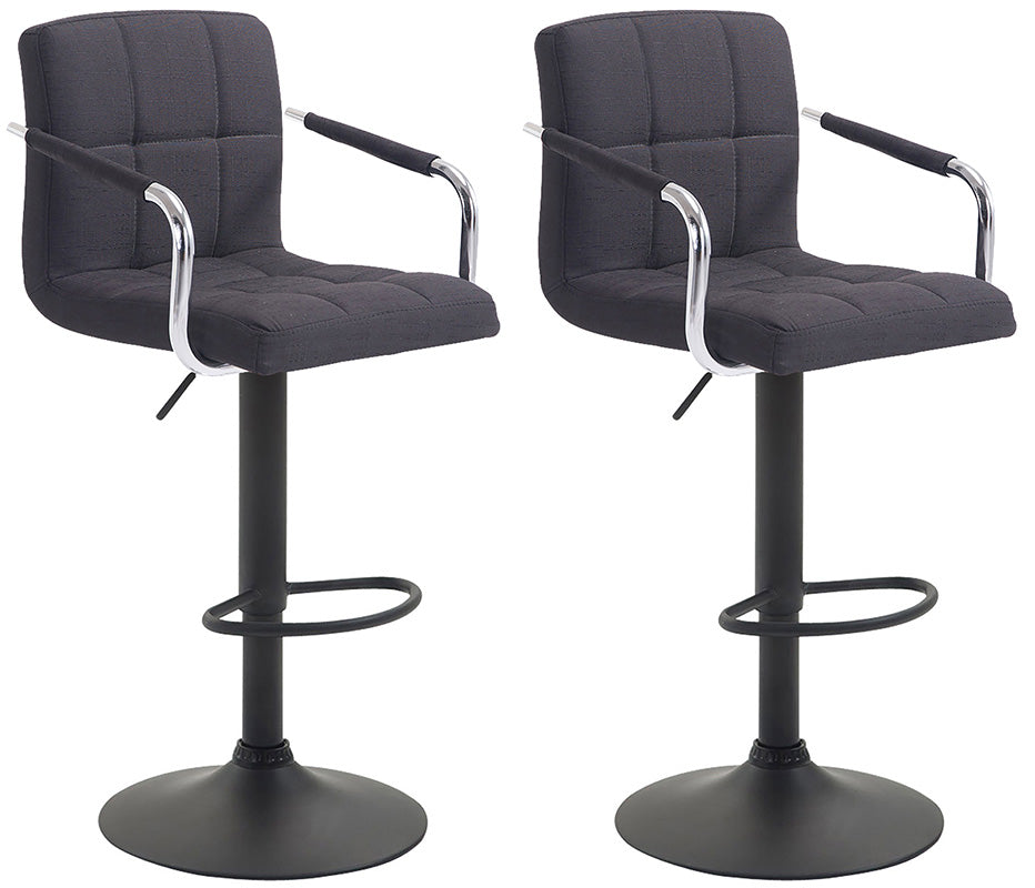 Set van 2 barkrukken Lucy stof