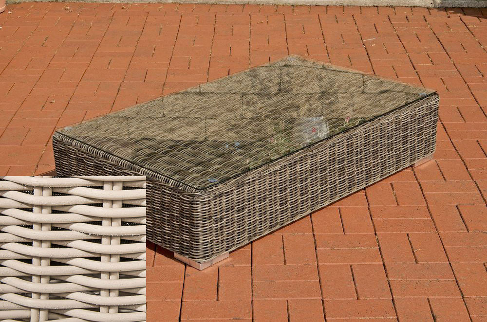 Ariano lounge table 100 x 50 cm round rattan
