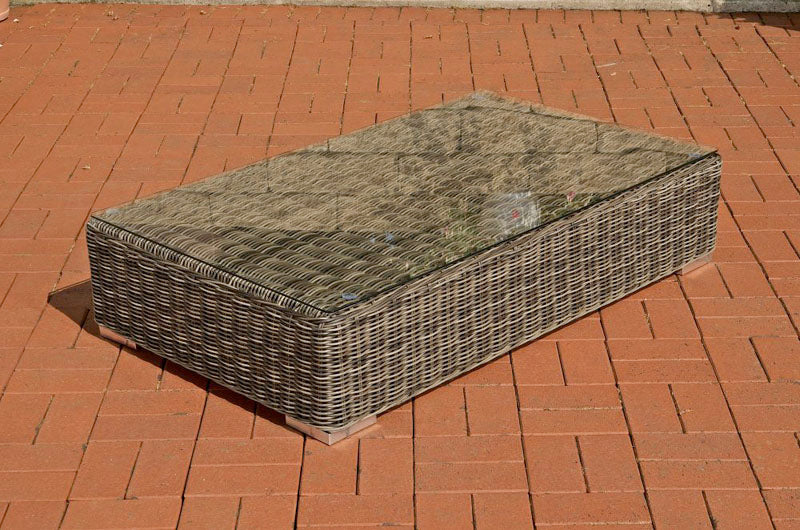 Ariano lounge table 100 x 50 cm round rattan