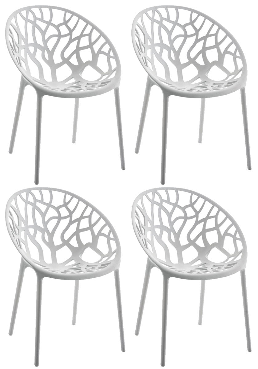 4er Set Stapelbare Gartenstühle Hope