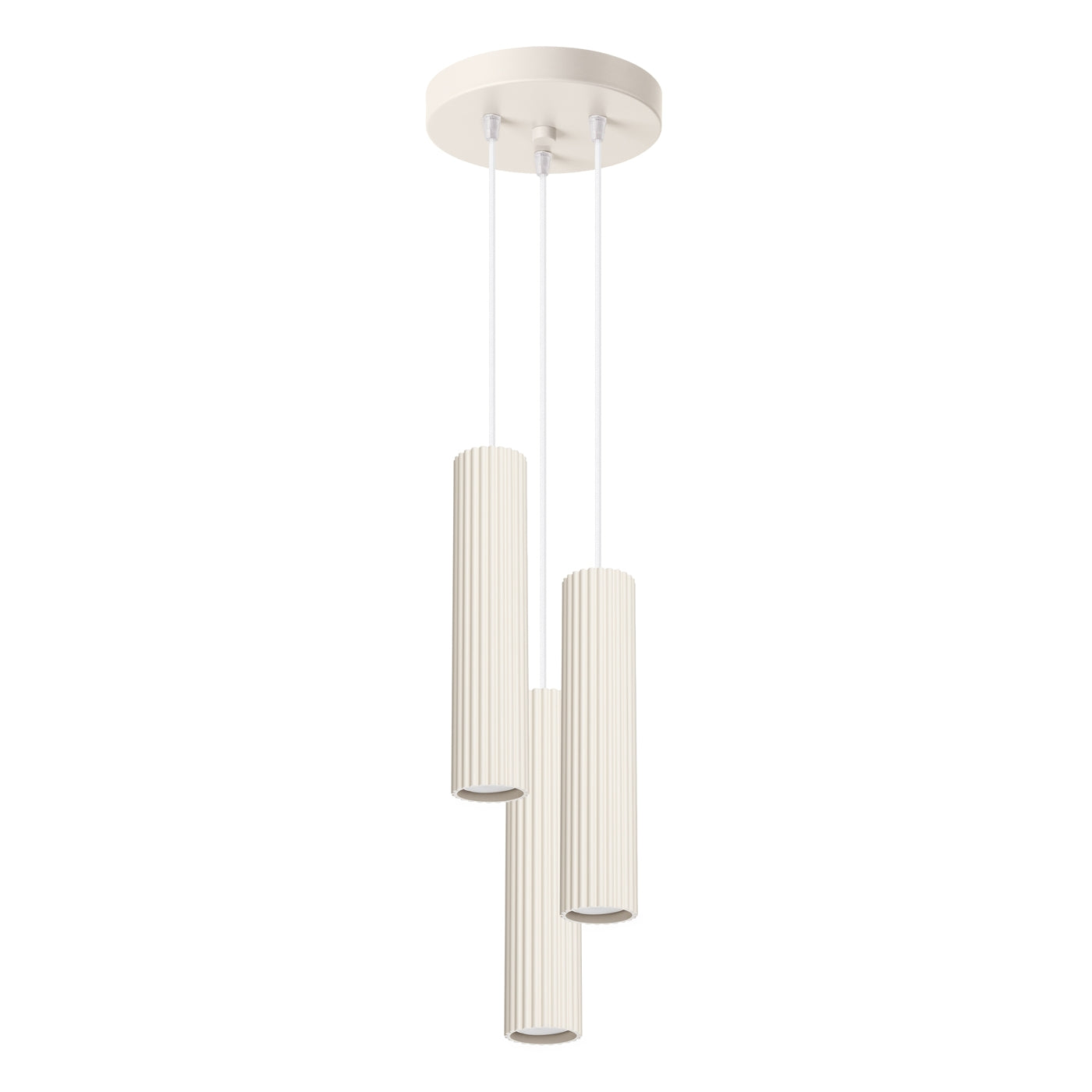 Pendelleuchte Karbon 3P Beige Aluminium Modern Minimal