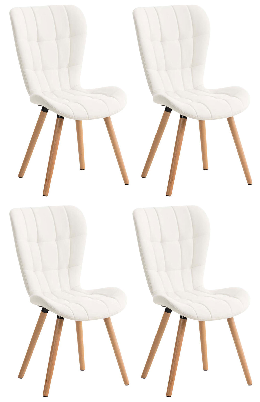 Set van 4 eetkamerstoelen Elda kunstleer