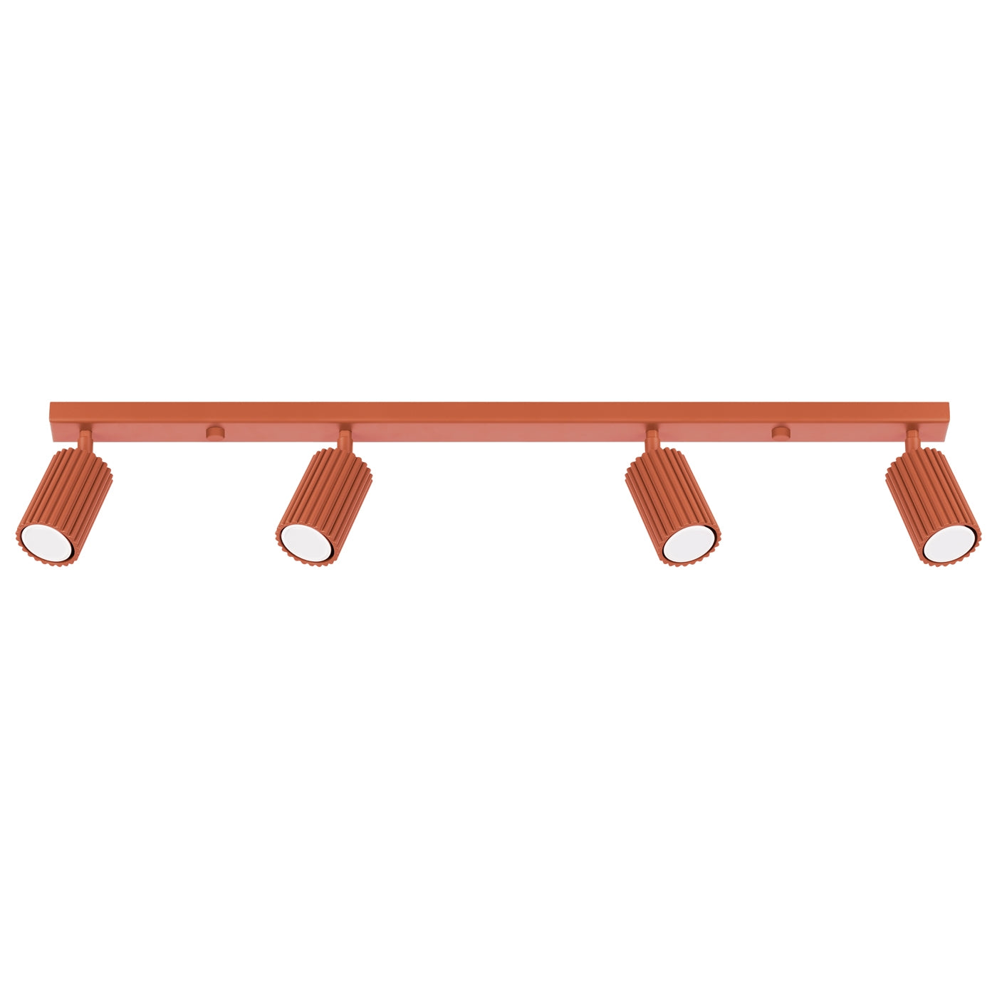 Plafond Deckenleuchte Karbon 4L Ockerrot Aluminium Linear Modern