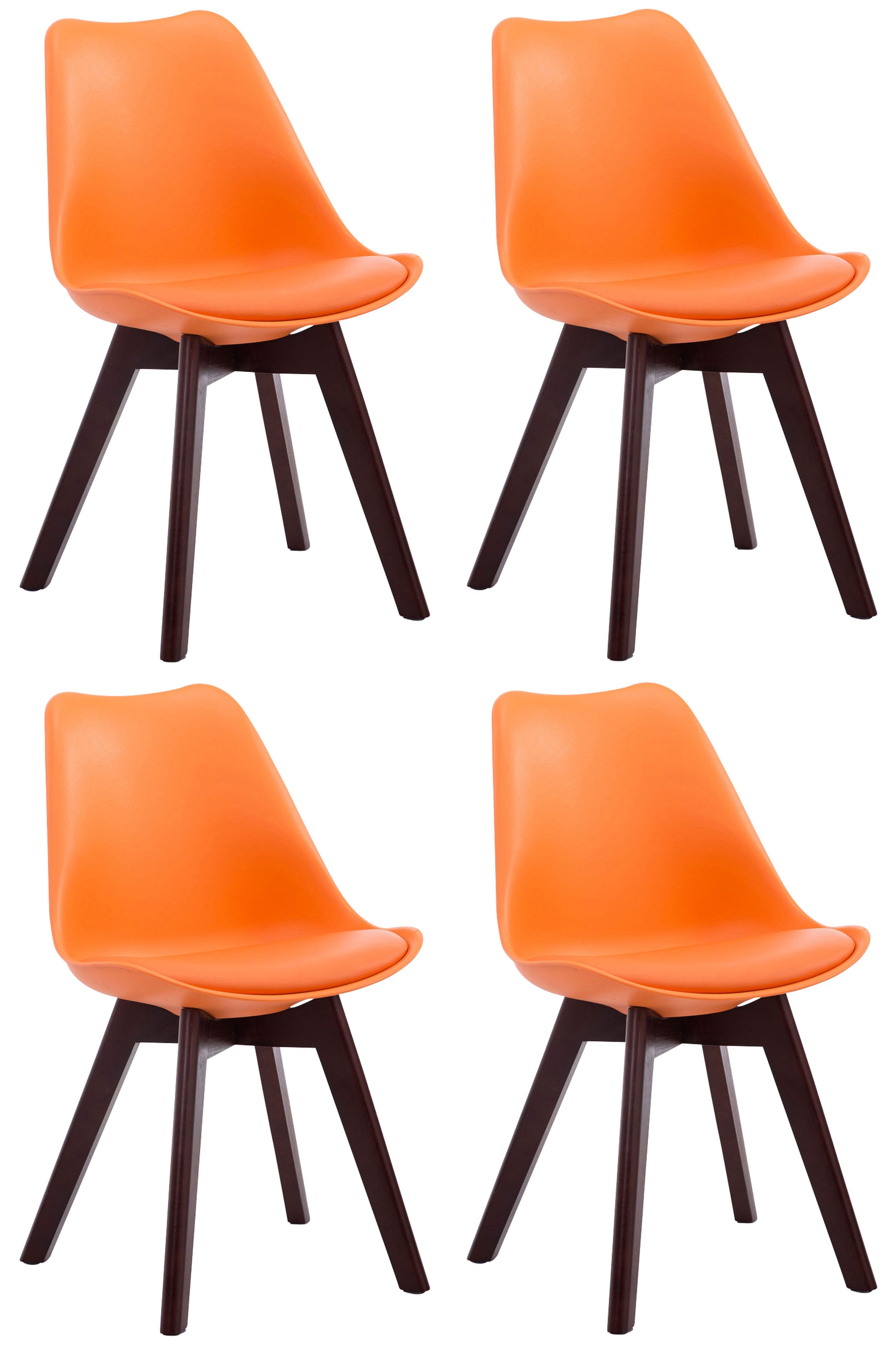 Set of 4 visitor chairs Borneo artificial leather
