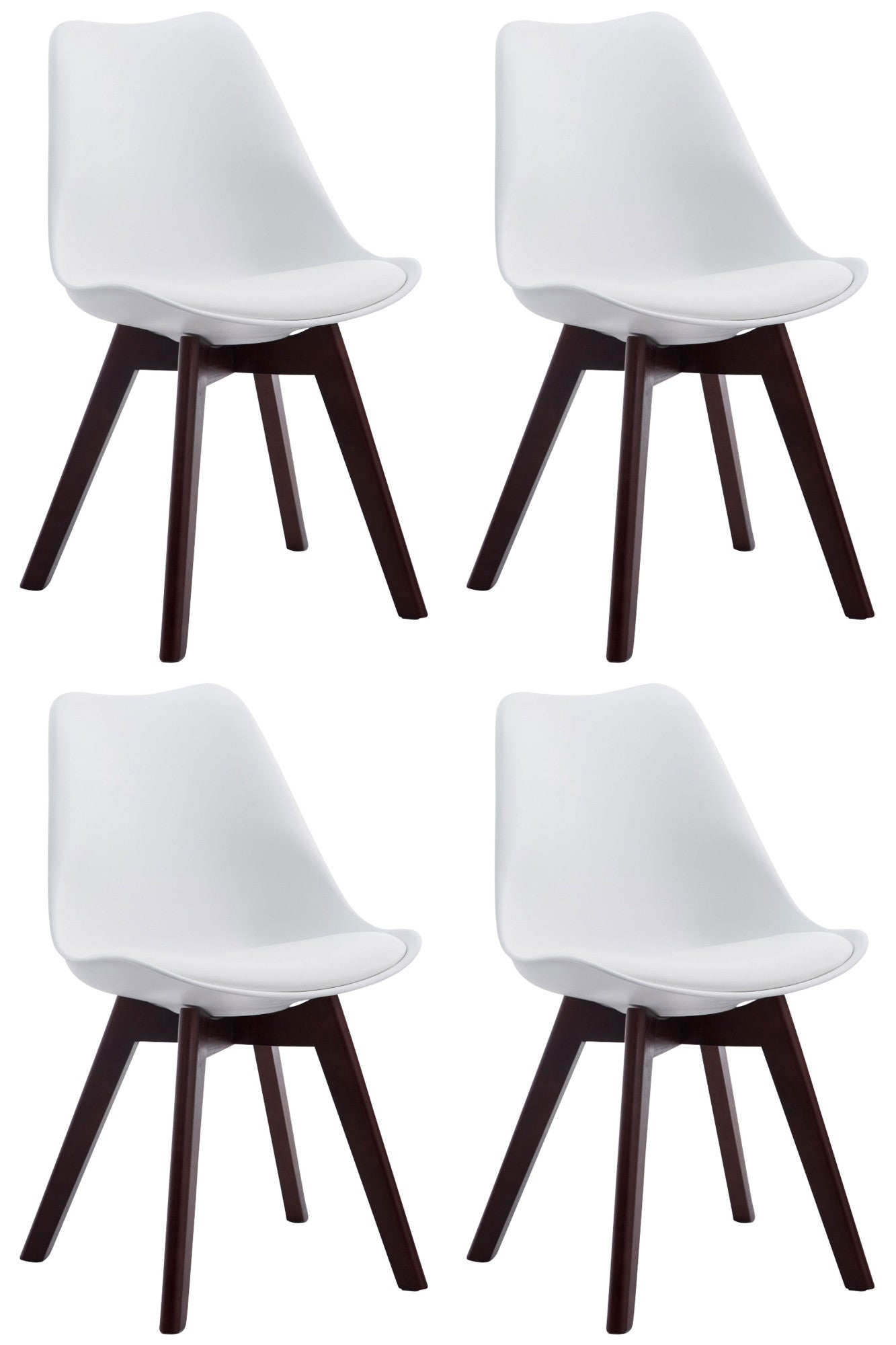 Set of 4 visitor chairs Borneo artificial leather