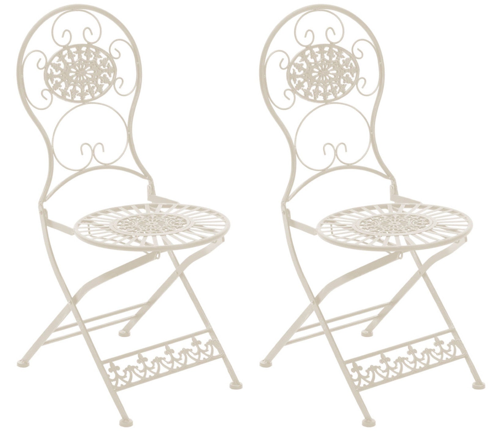 Set van 2 ijzeren klapstoelen Mani