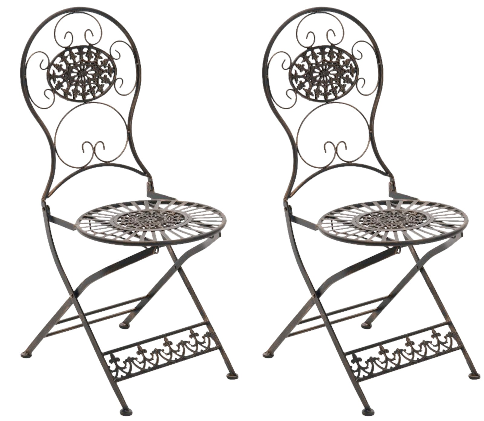 2er Set Eisen Klappstühle Mani