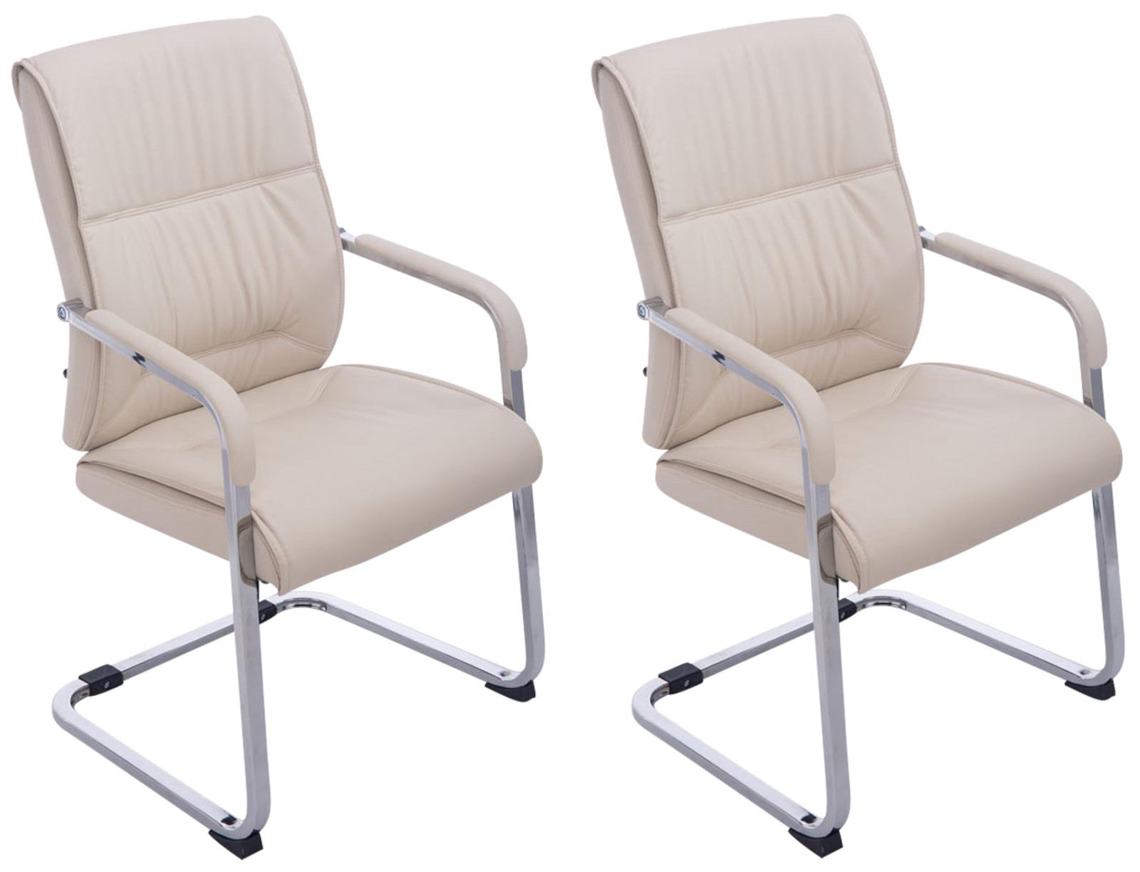 Set of 2 cantilever chairs XXL Anubis faux leather