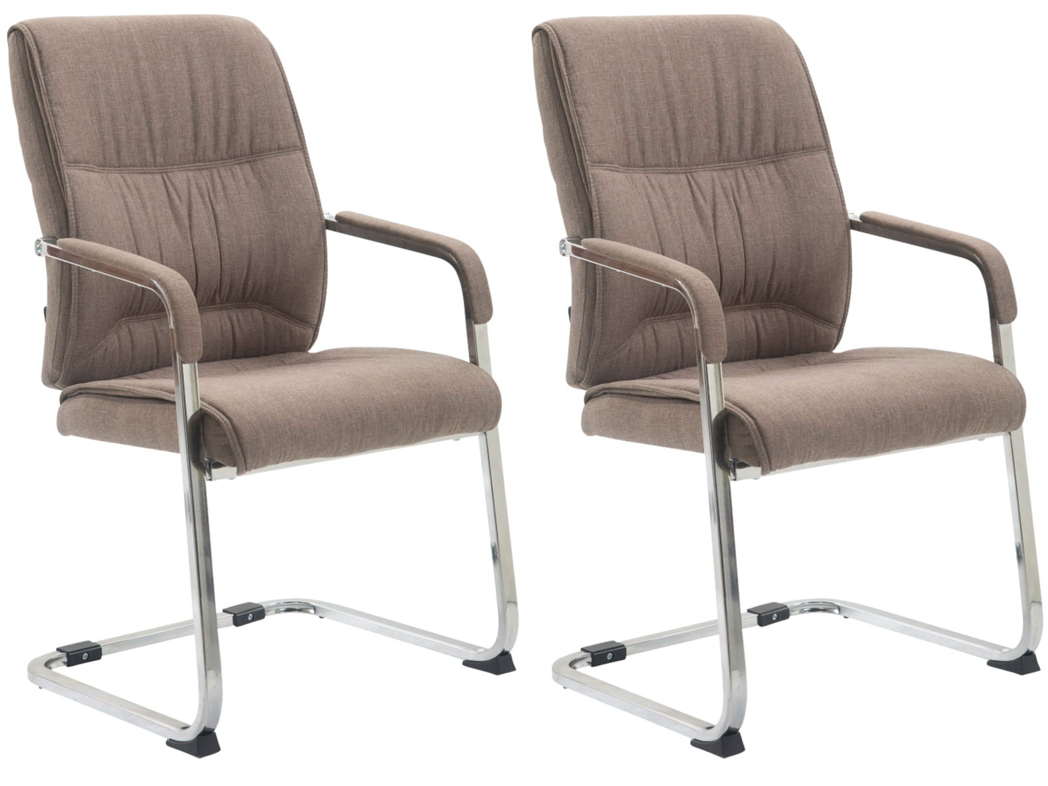 Set of 2 cantilever chairs XXL Anubis fabric