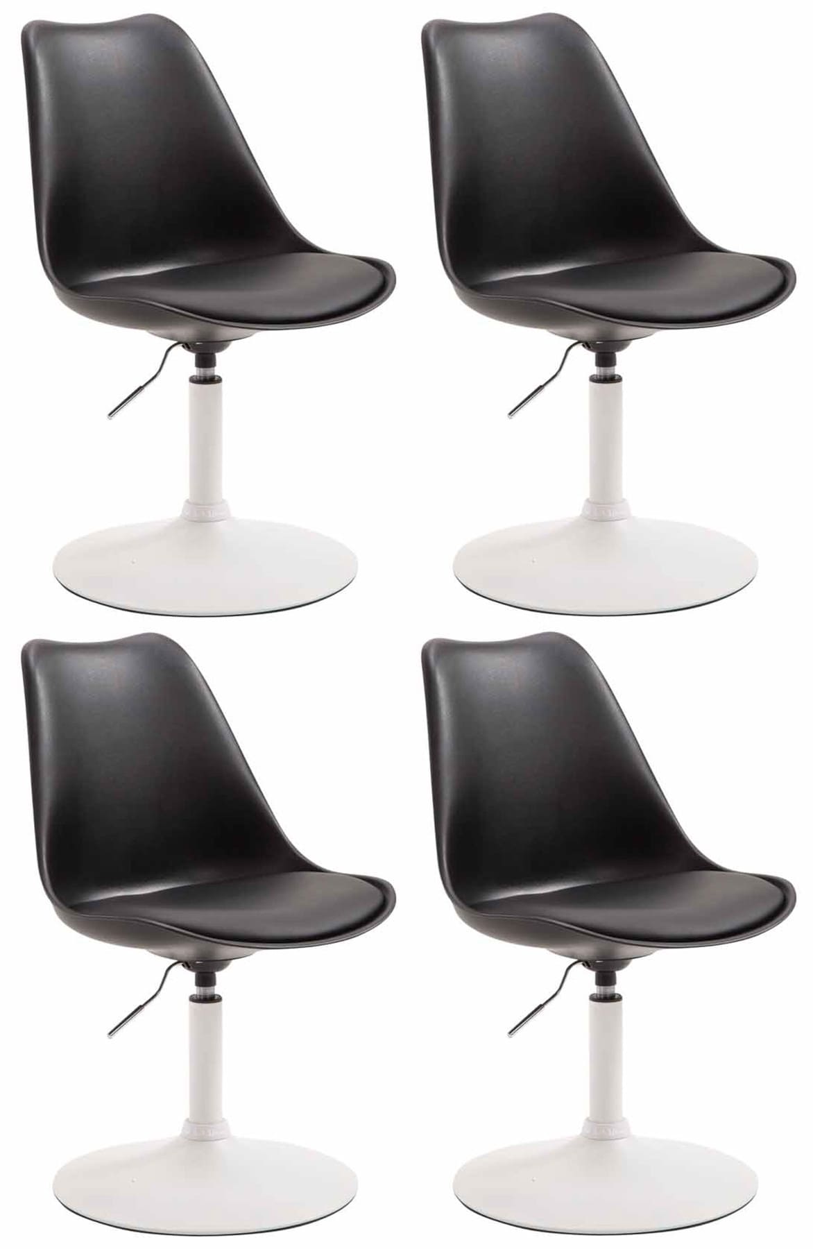 Set van 4 Maverick kunststof eetkamerstoelen