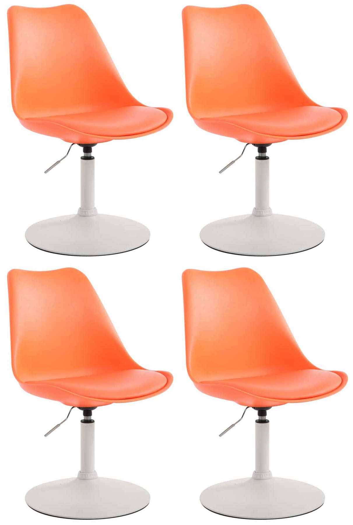 Set van 4 Maverick kunststof eetkamerstoelen