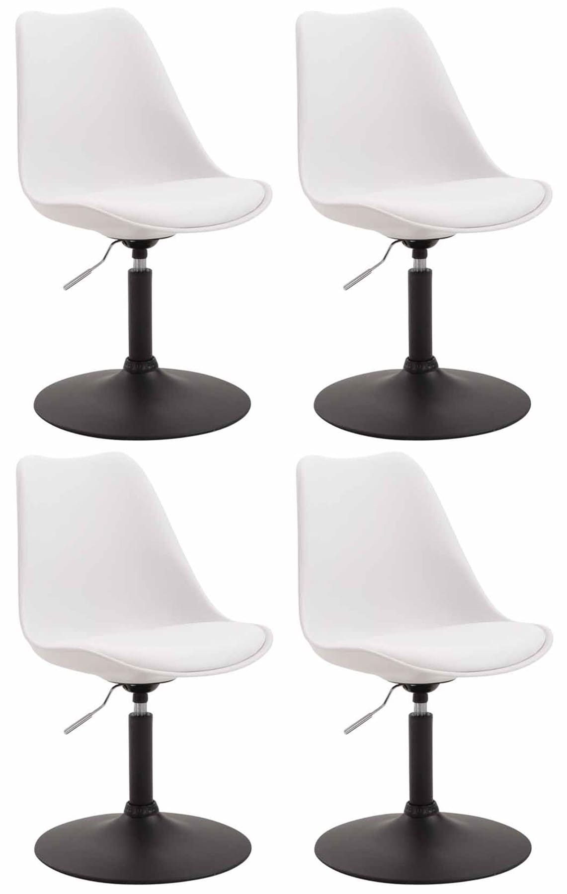Set van 4 Maverick kunststof eetkamerstoelen
