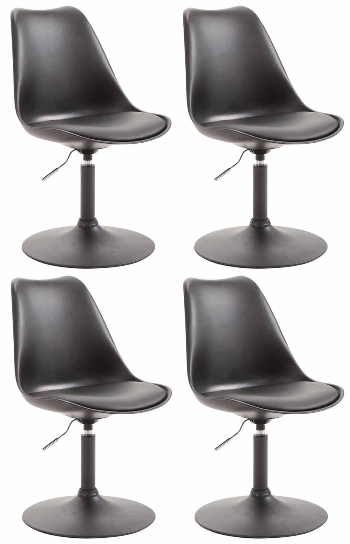 Set van 4 Maverick kunststof eetkamerstoelen