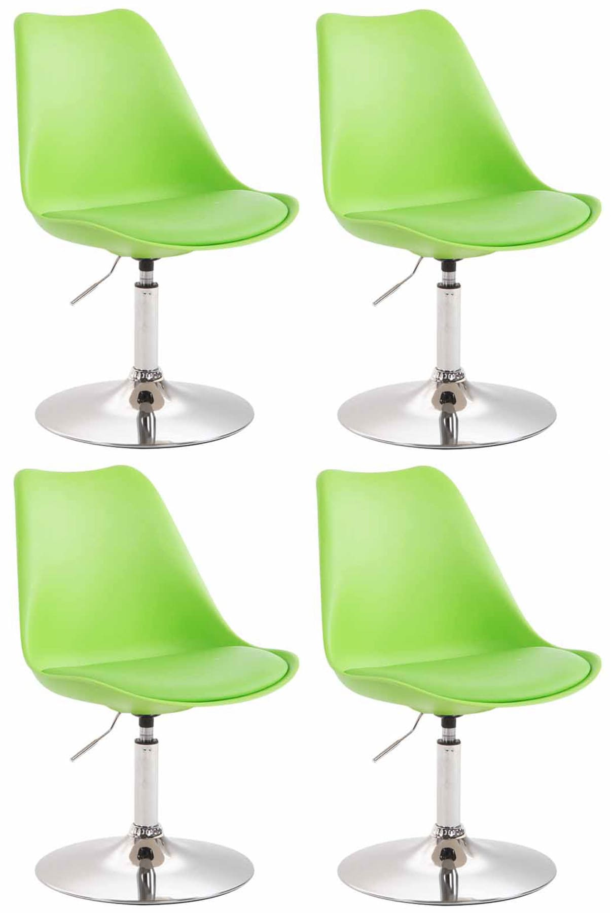 Set van 4 Maverick kunststof eetkamerstoelen