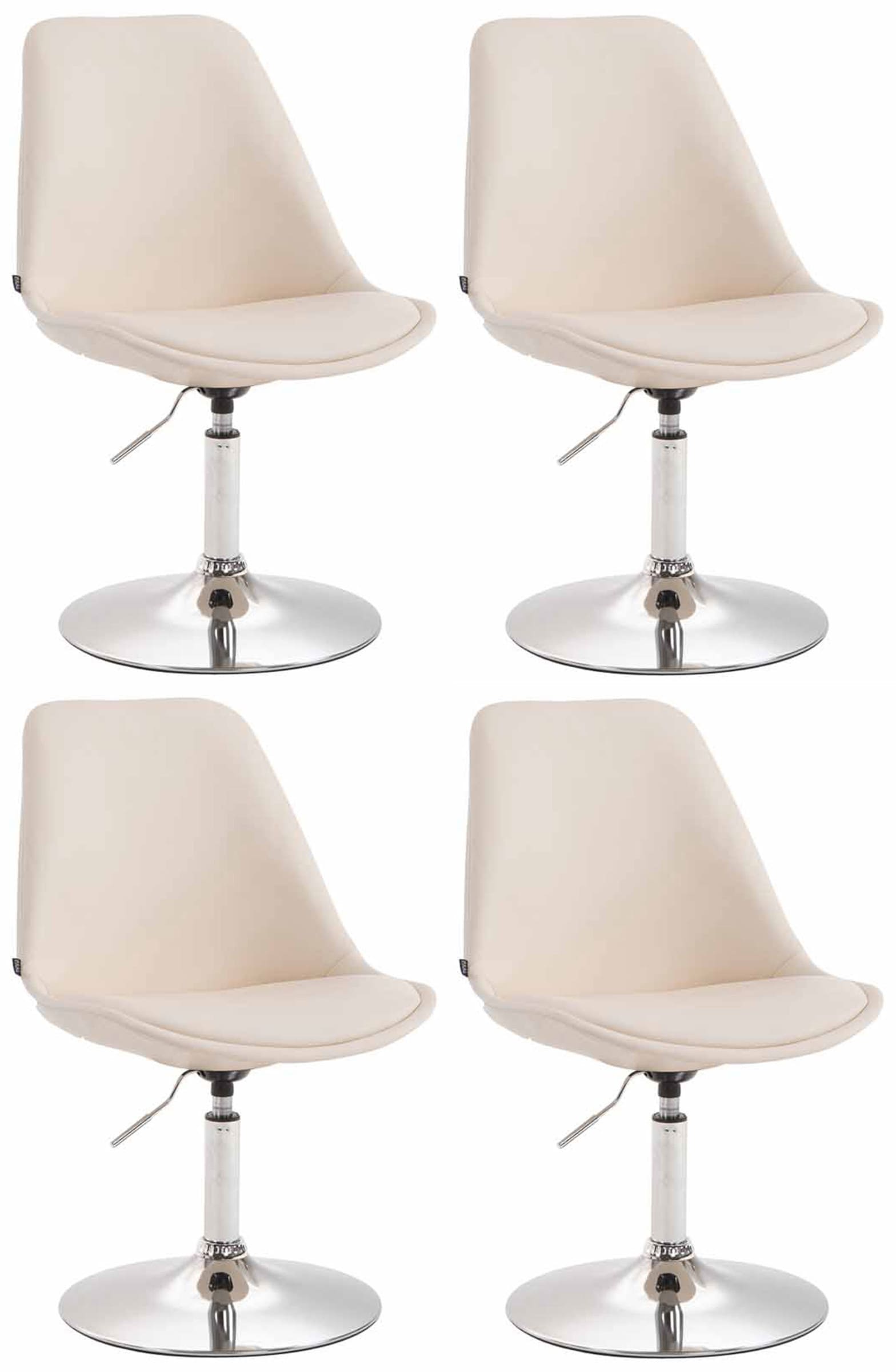 Set of 4 Maverick faux leather dining chairs