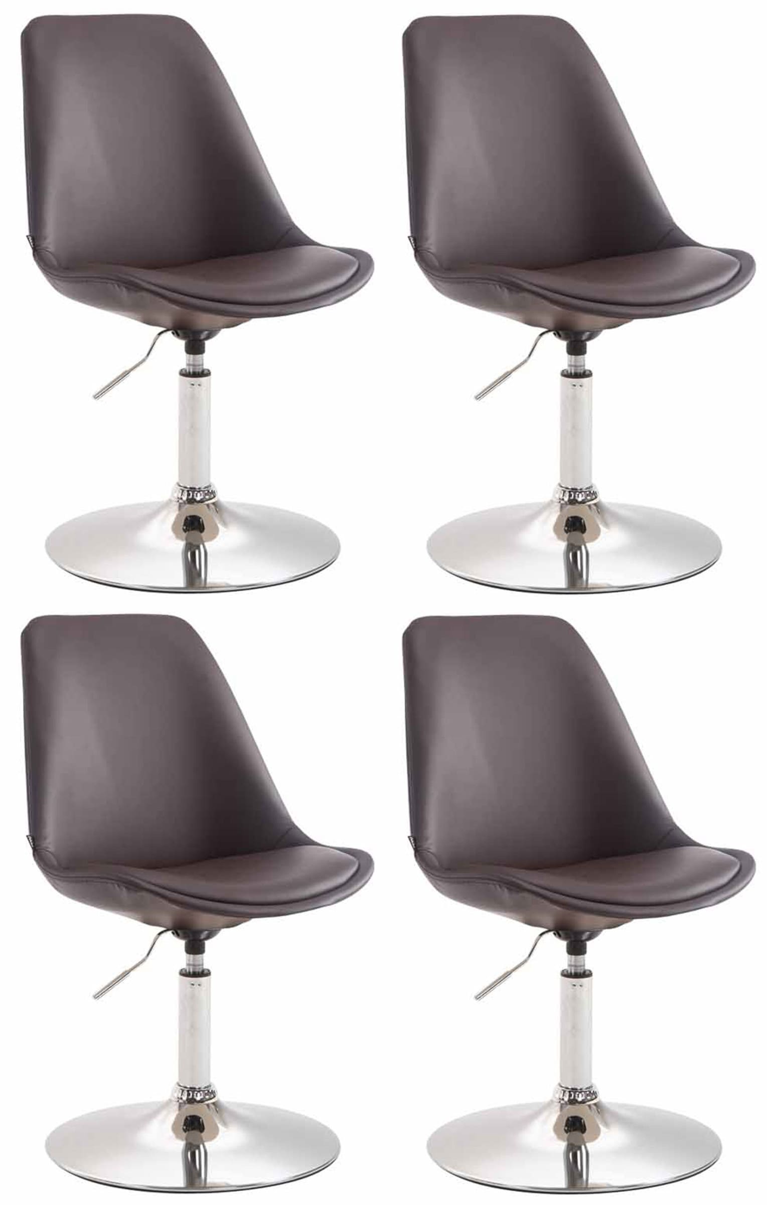 Set of 4 Maverick faux leather dining chairs
