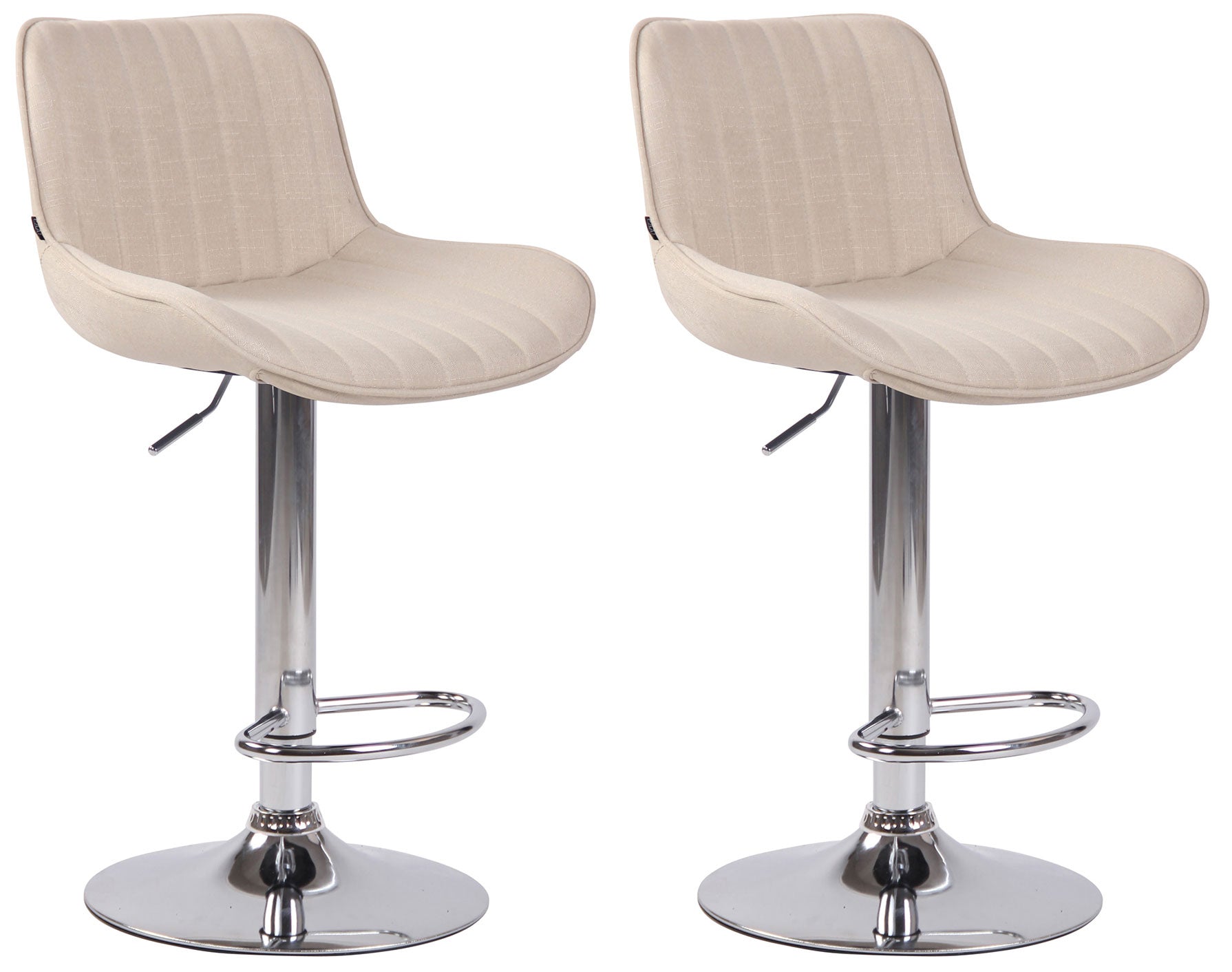 Set van 2 barkrukken Lentini stof