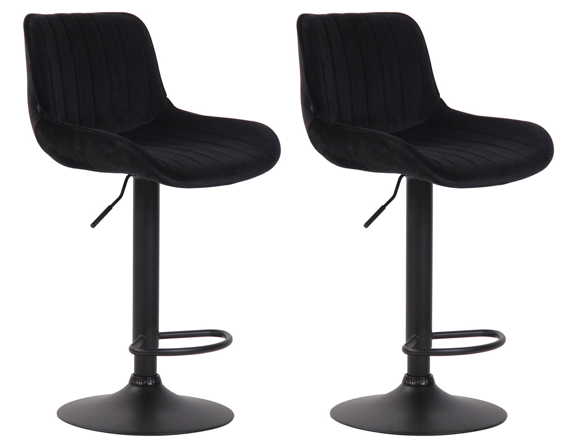 Set van 2 barkrukken Lentini fluweel