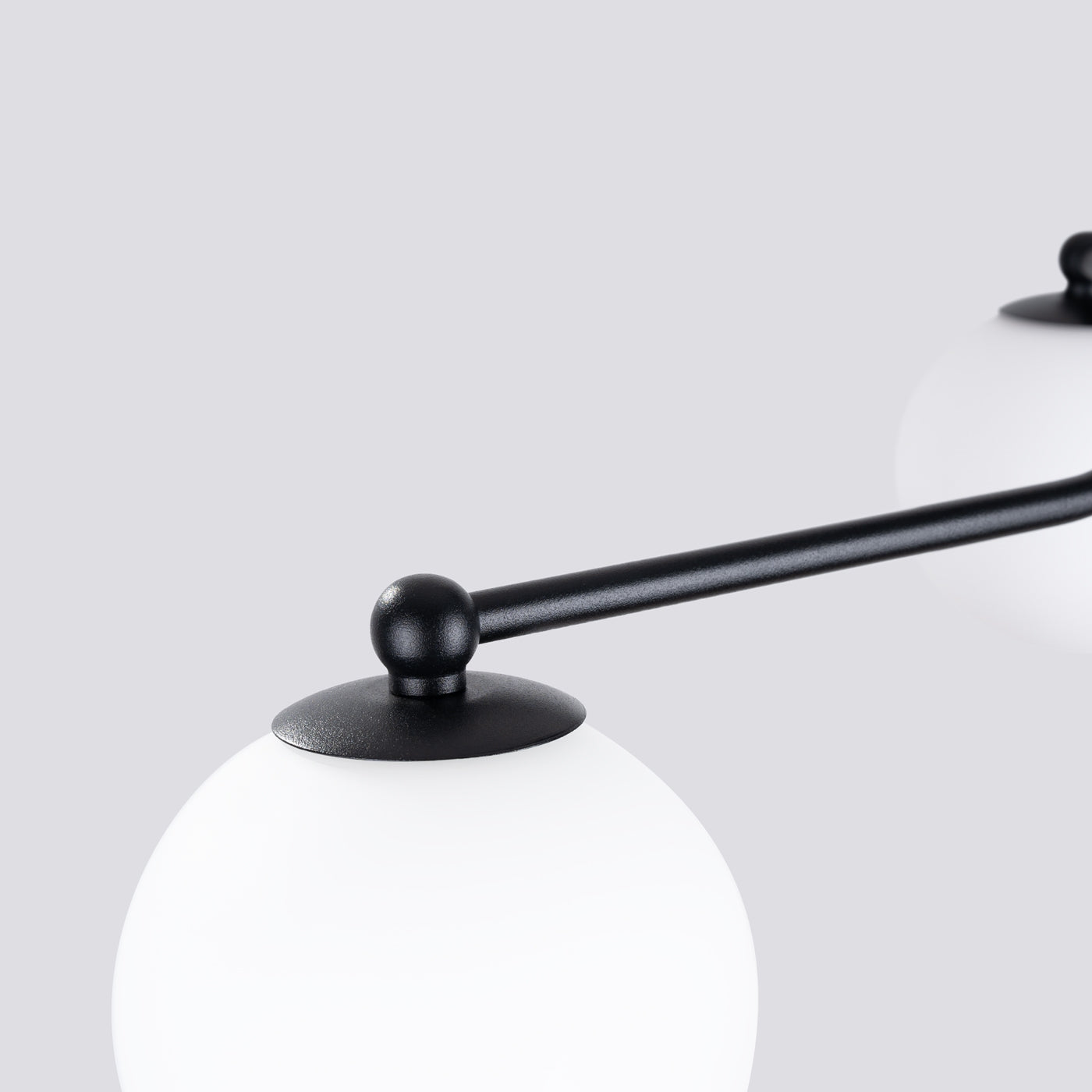 Kronleuchter Astral 5-flammig Schwarz Glas Kugel Modern