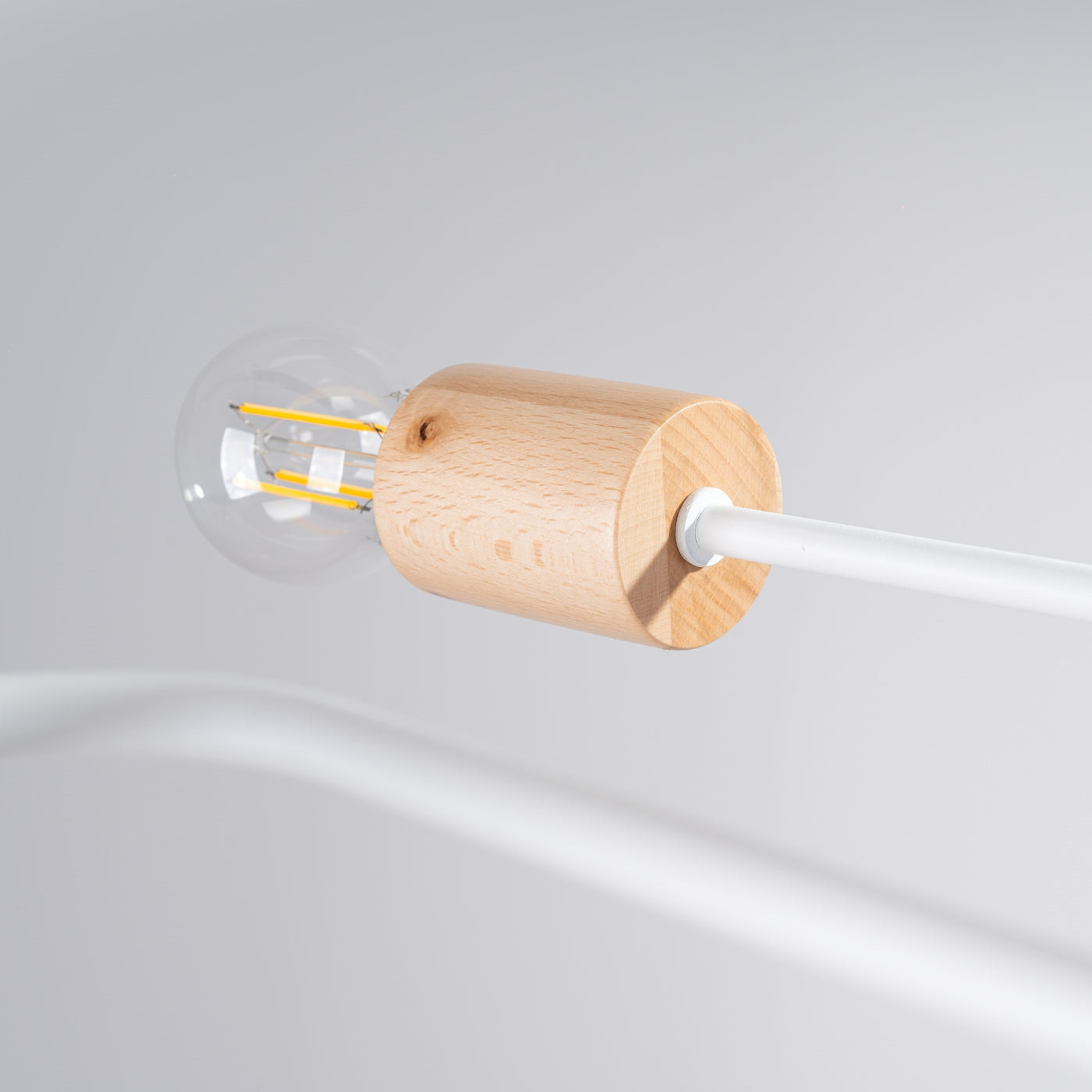 Kronleuchter Timbo 8 Flammig Weiß Holz Skandinavisches Design