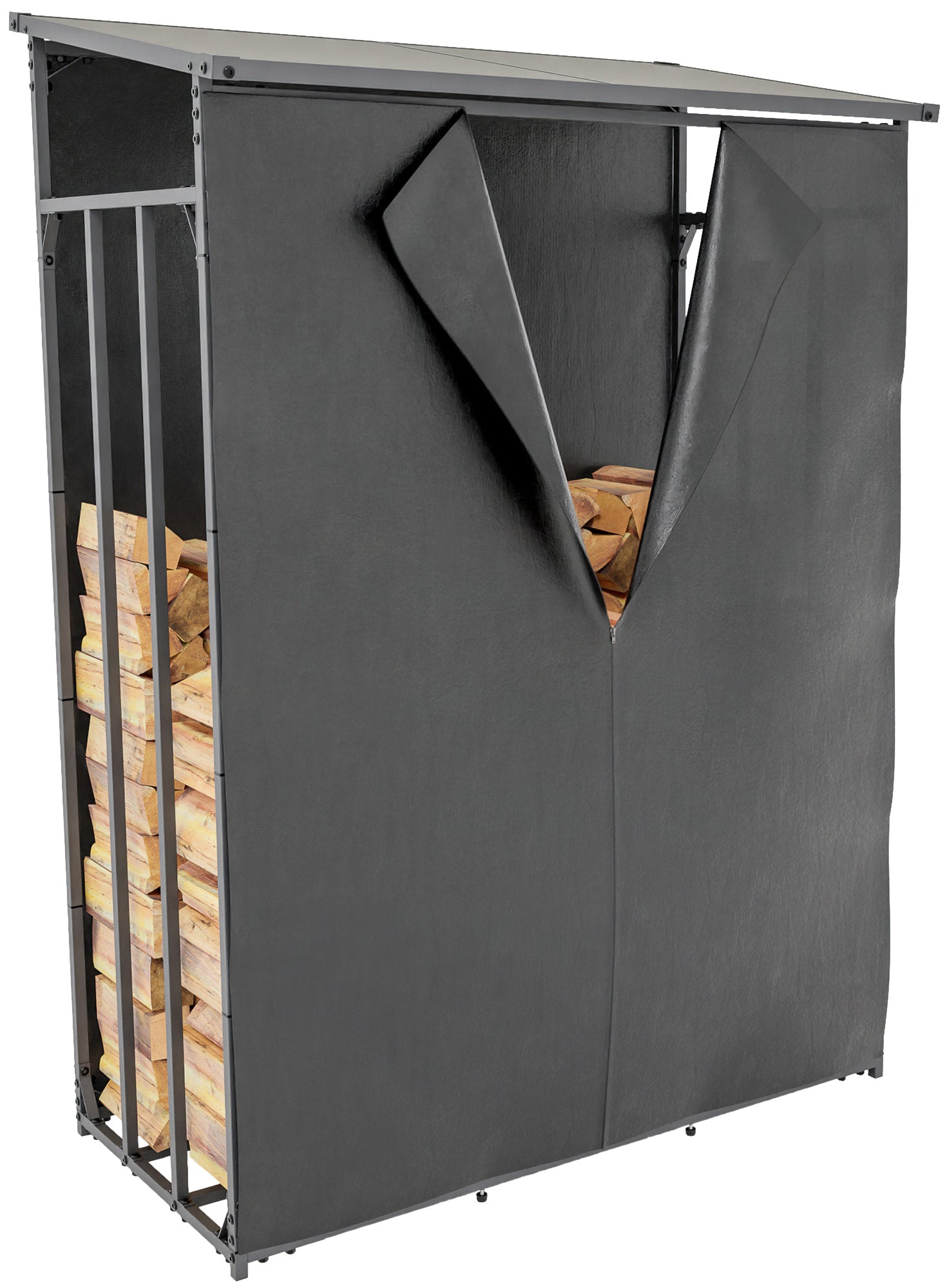 Ruston brandhoutschuilplaats met zeildoek