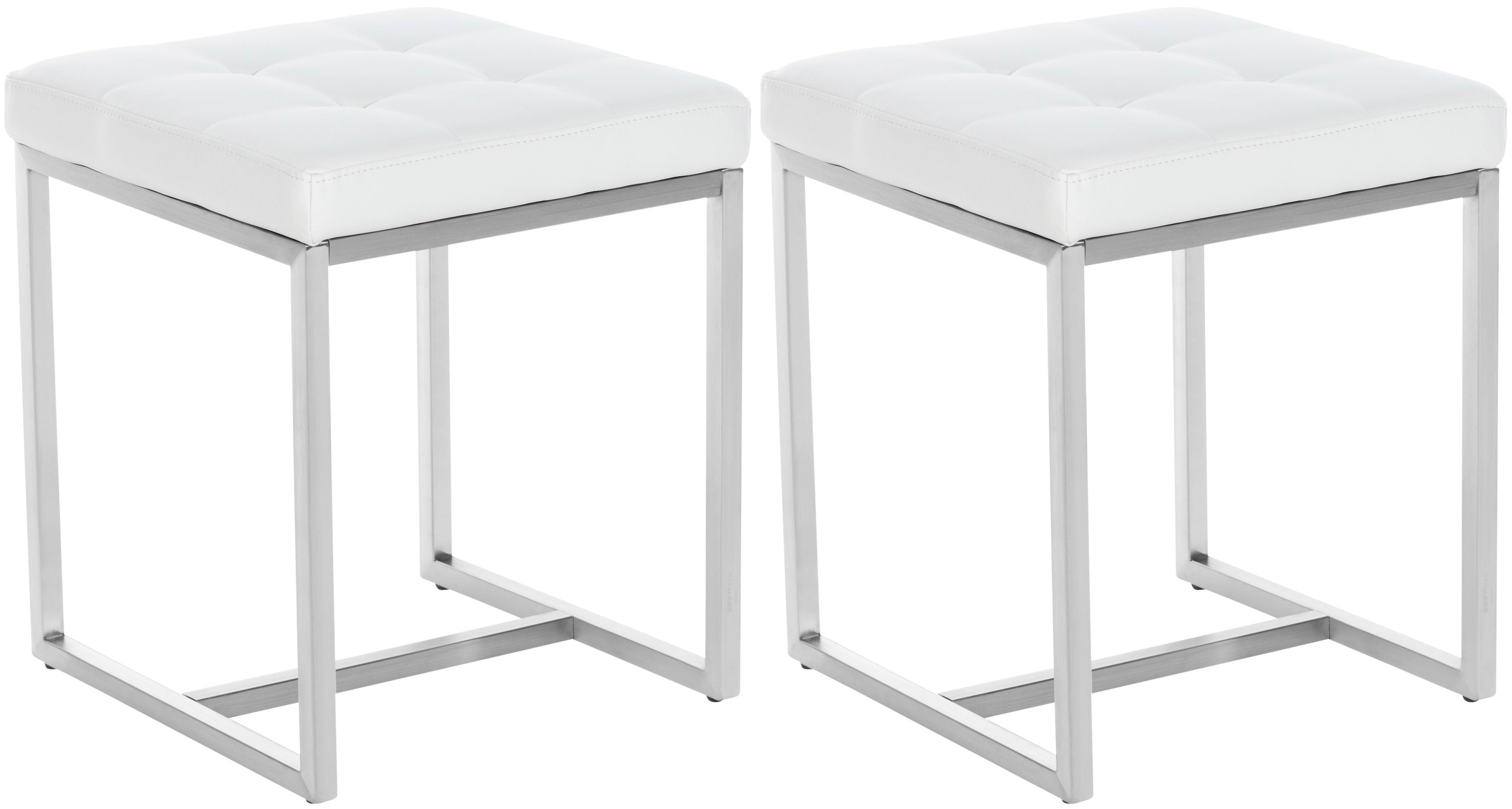 Set of 2 stainless steel stools Barci
