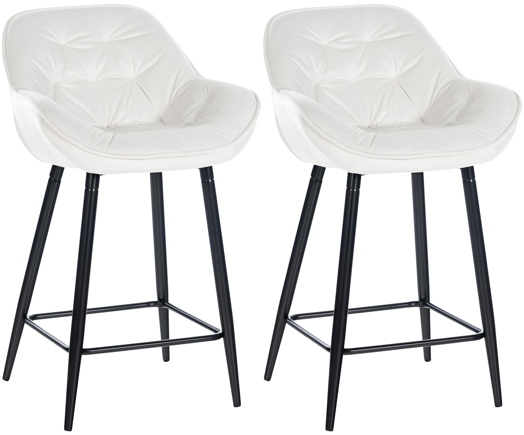 Set of 2 bar stools Gibson velvet seat height 76 cm