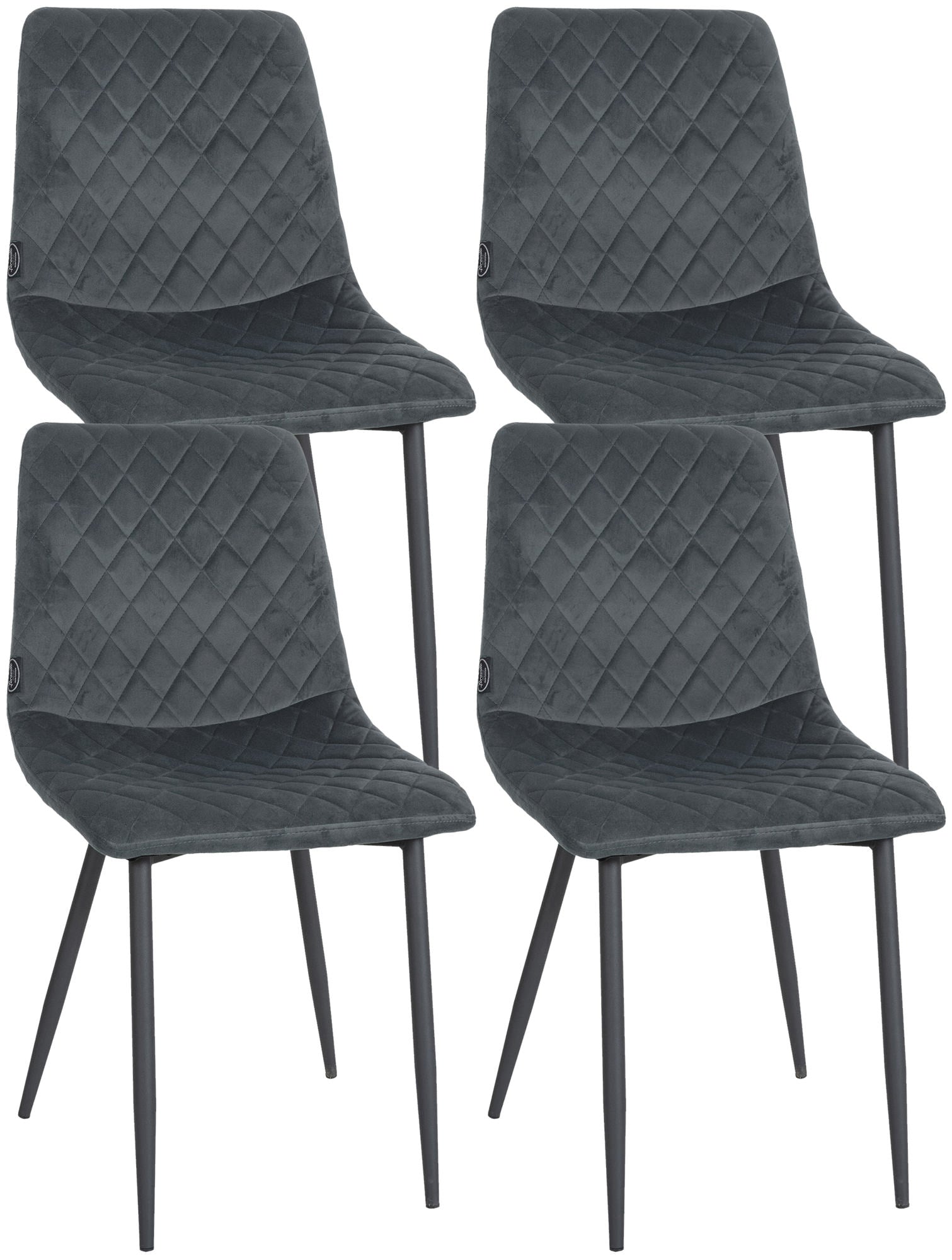 Set van 4 Telde fluwelen stoelen