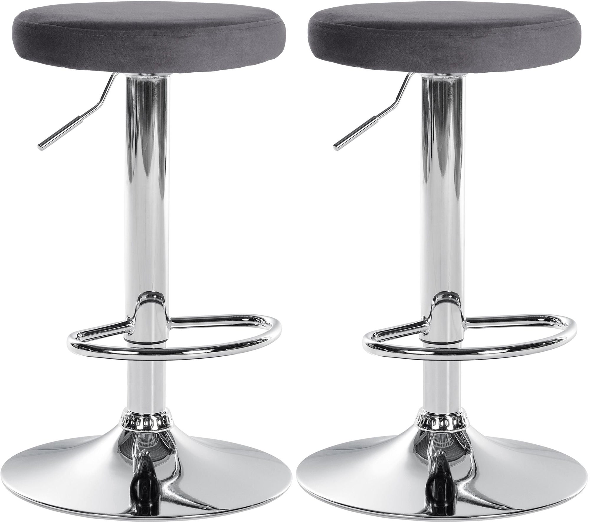 2er Set Barhocker Ponte Samt