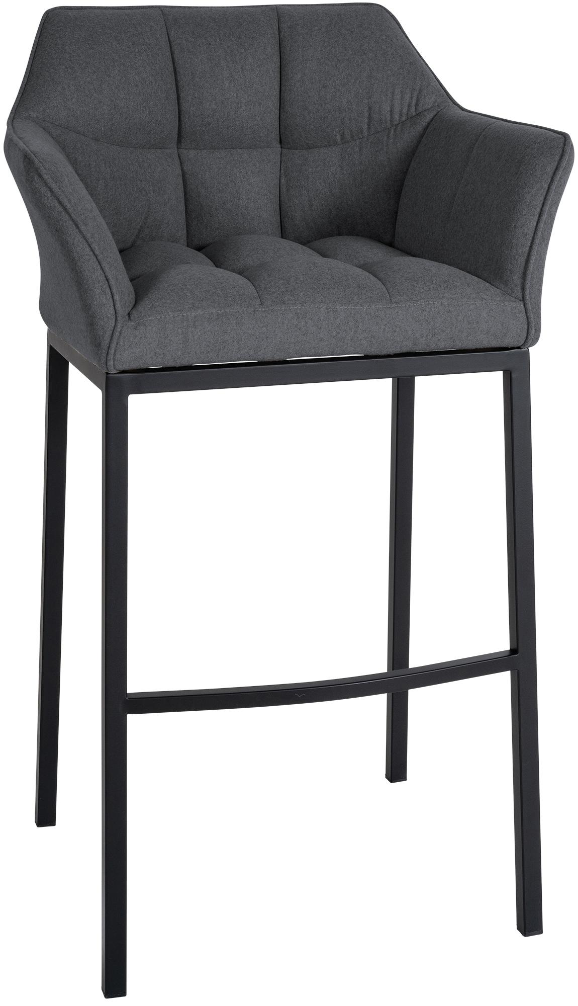 Damaso Felt Bar Stool with Four-Legged Base