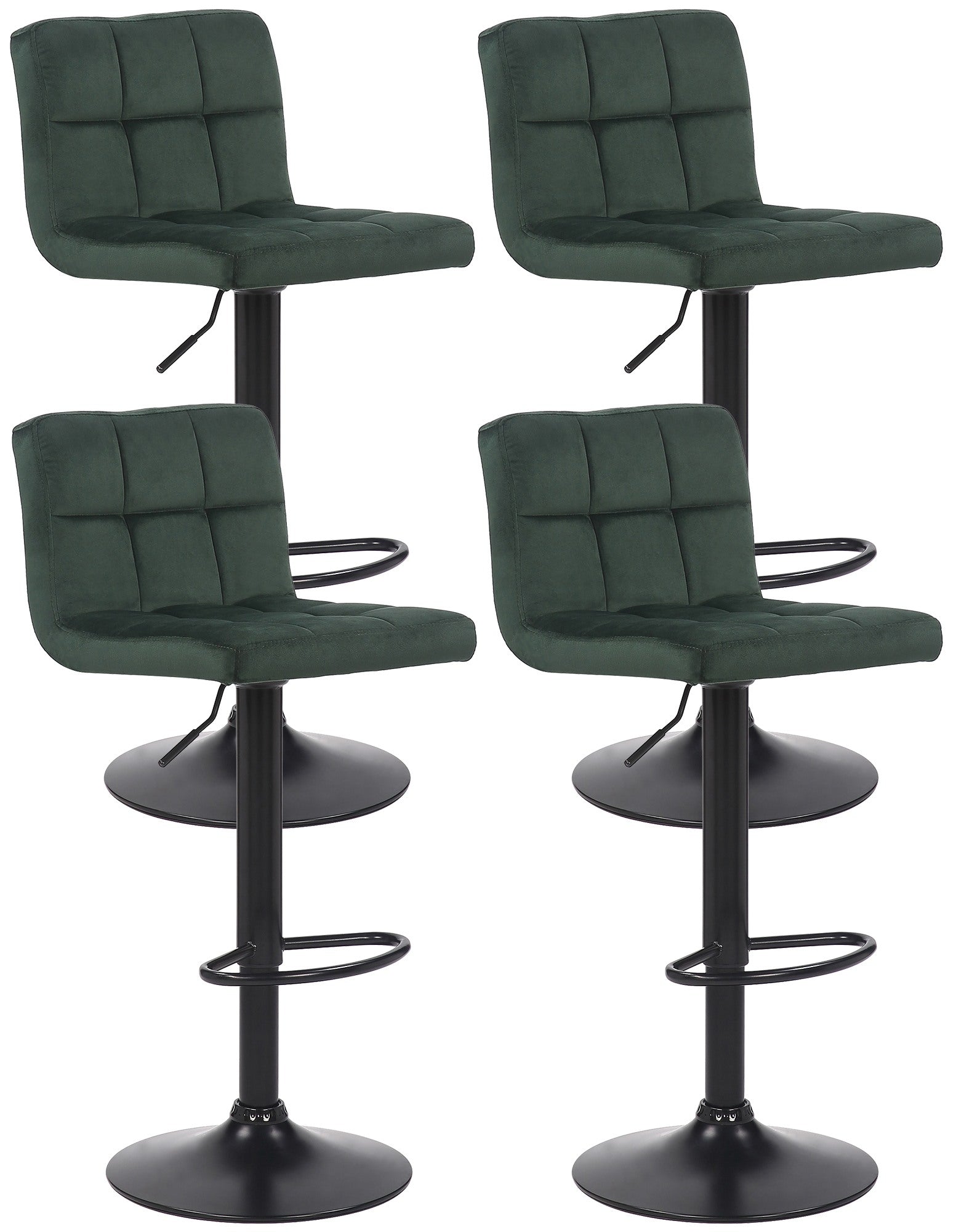 4er Set Barhocker Feni Samt