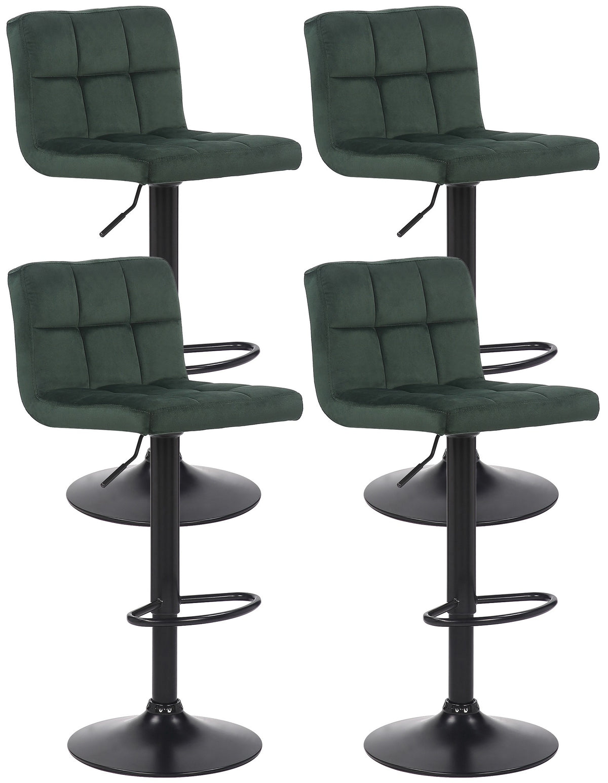 4er Set Barhocker Feni Samt