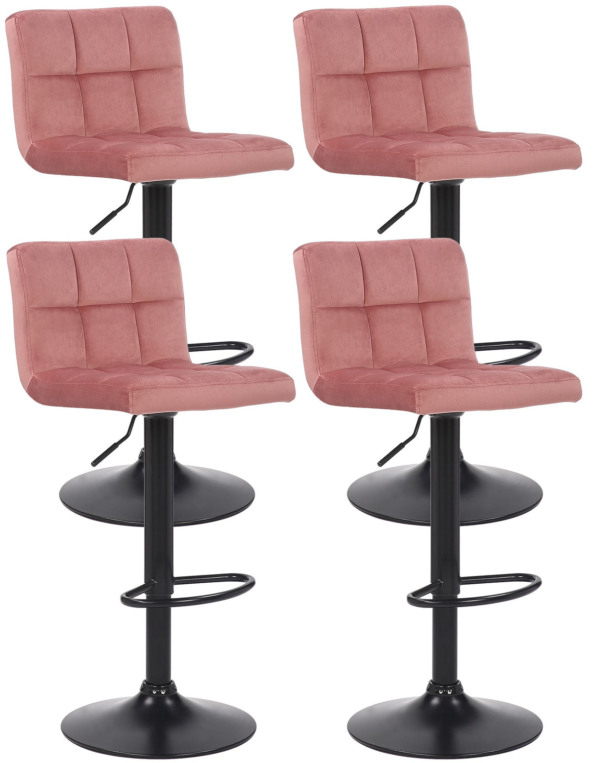 4er Set Barhocker Feni Samt