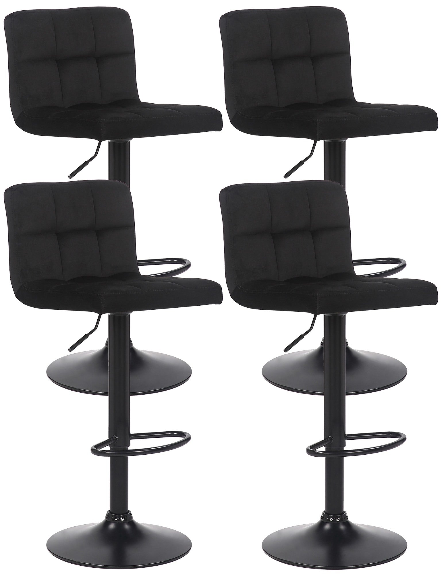 4er Set Barhocker Feni Samt