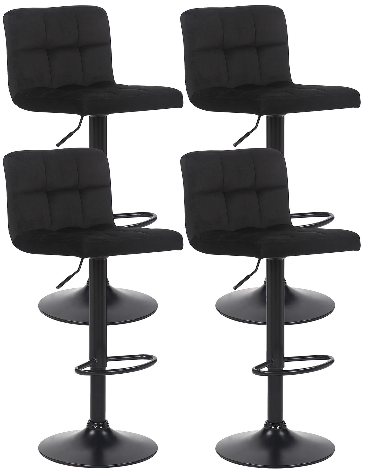 4er Set Barhocker Feni Samt