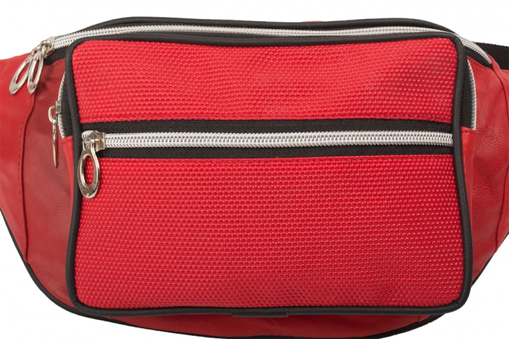 Bauchtasche Torino Echtleder Rot
