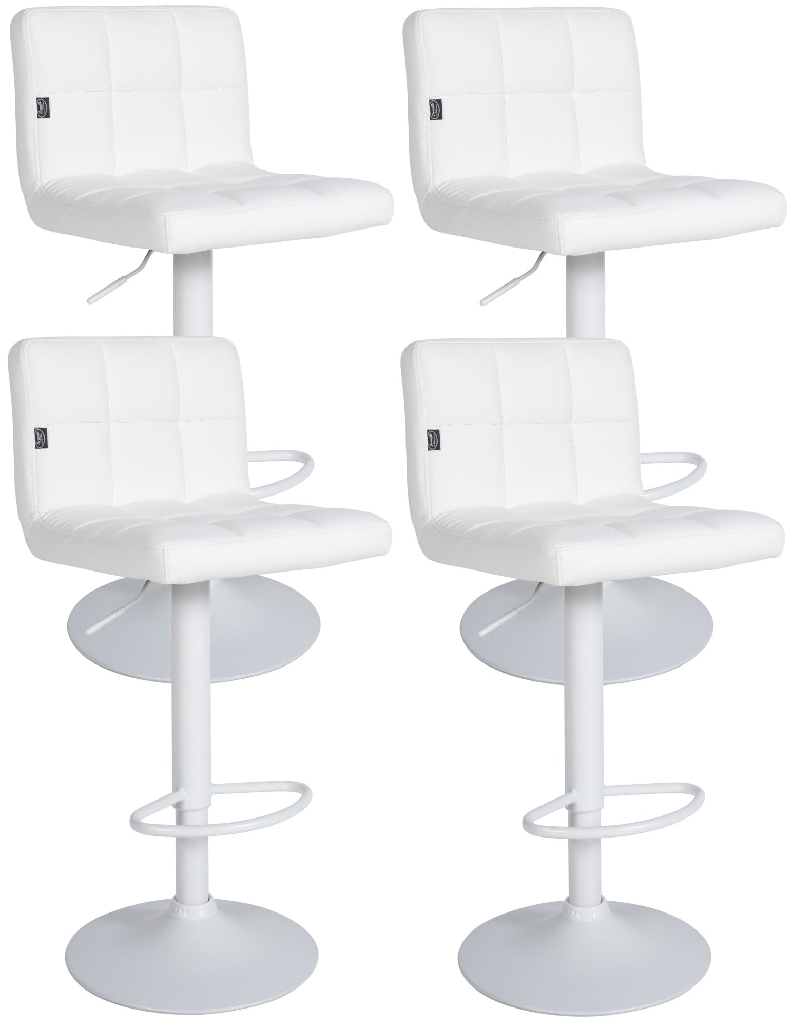 Set of 4 Feni bar stools in imitation leather