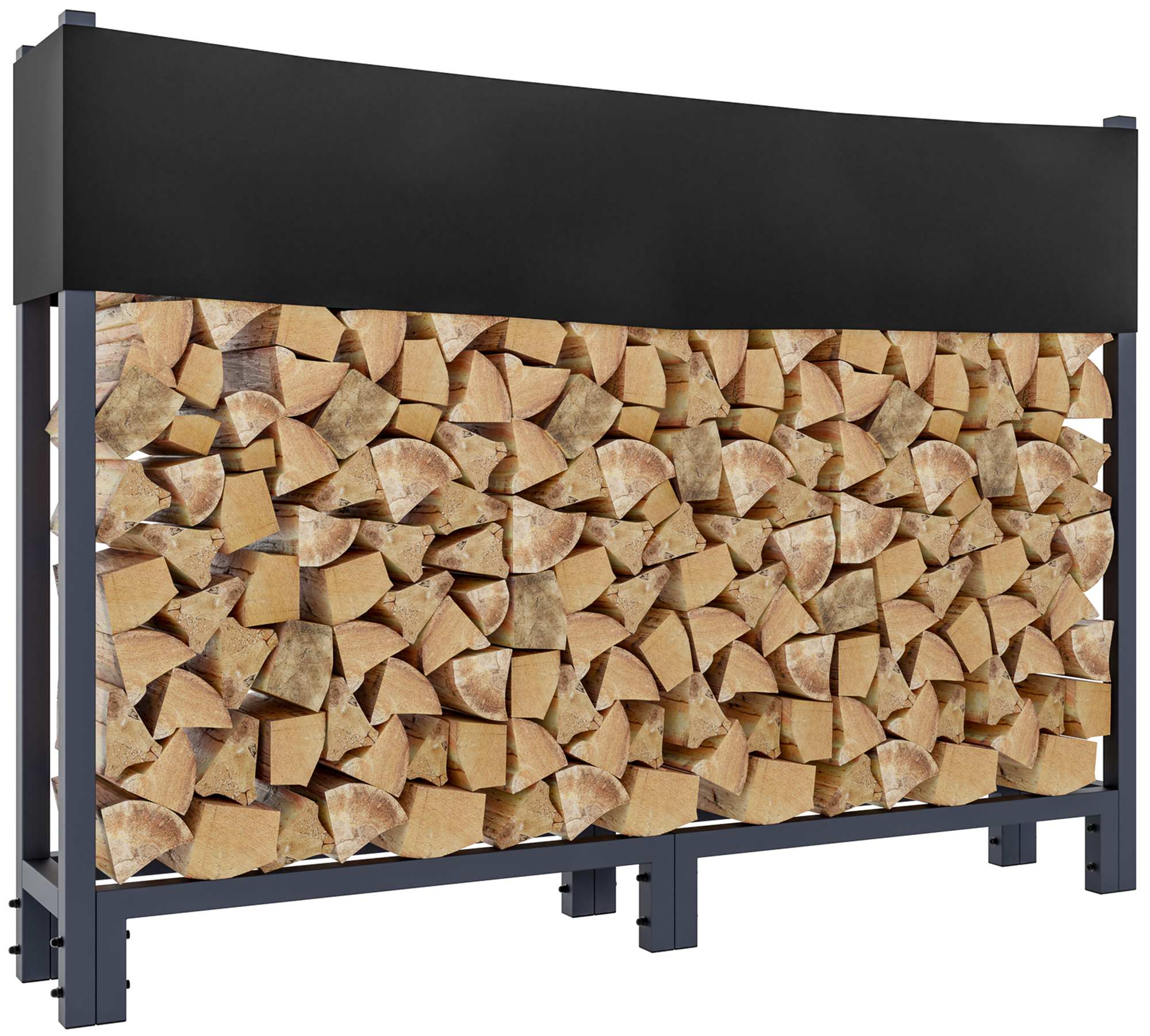 Martin firewood stand with tarpaulin