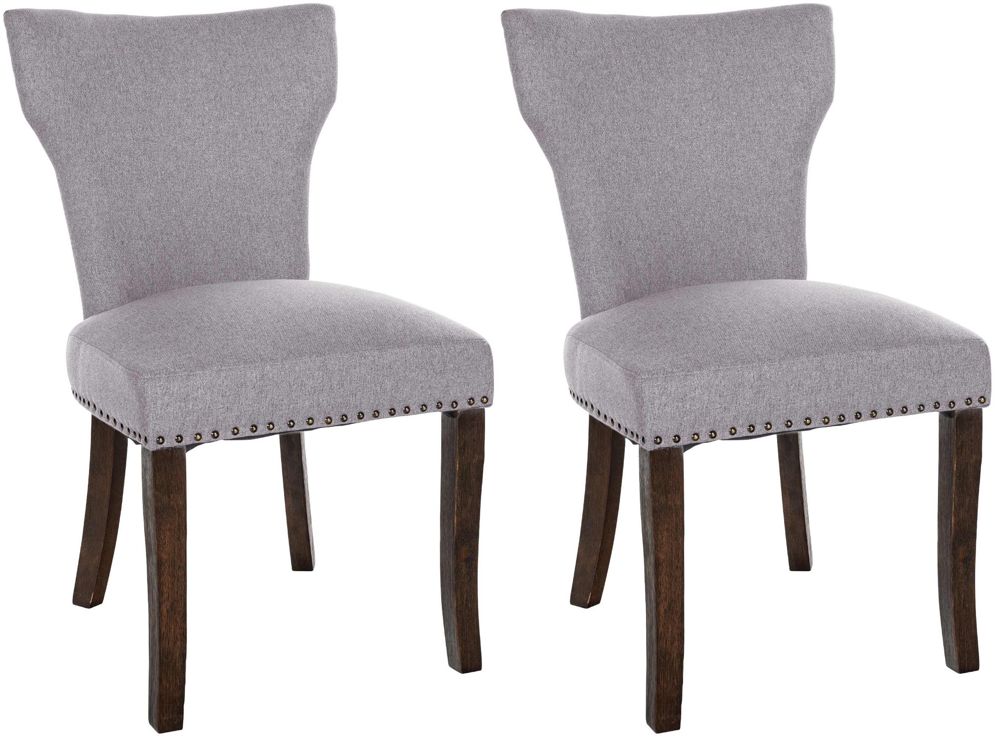 Set van 2 eetkamerstoelen in stof Zadar