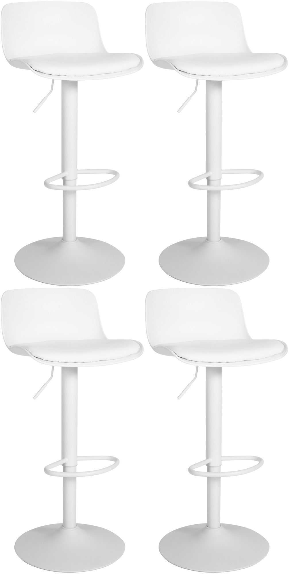 Set of 4 bar stools Almada imitation leather