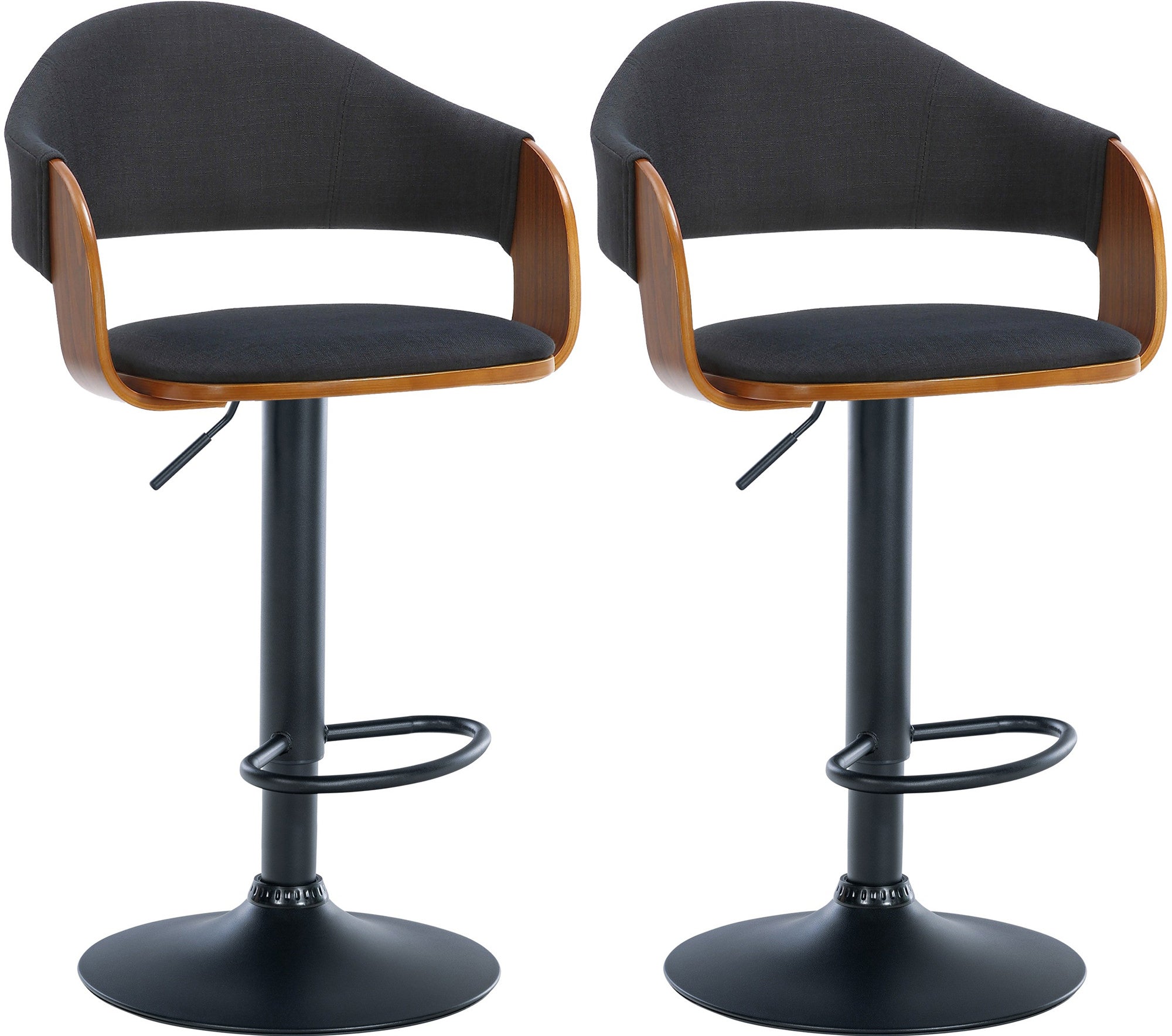 Set van 2 barkrukken Nilse stof