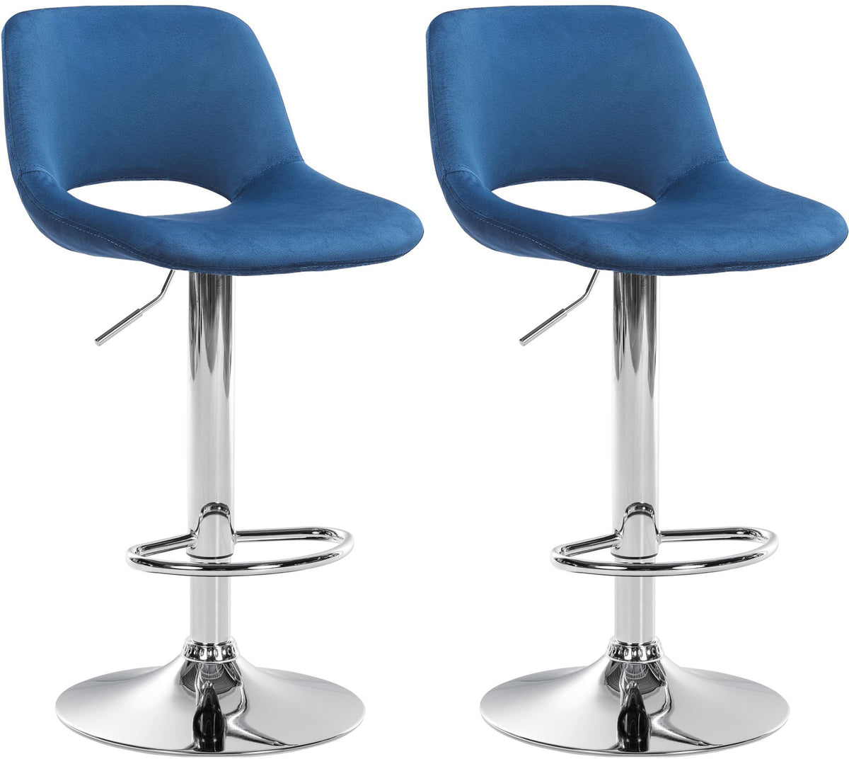 2er Set Barhocker Camden Samt
