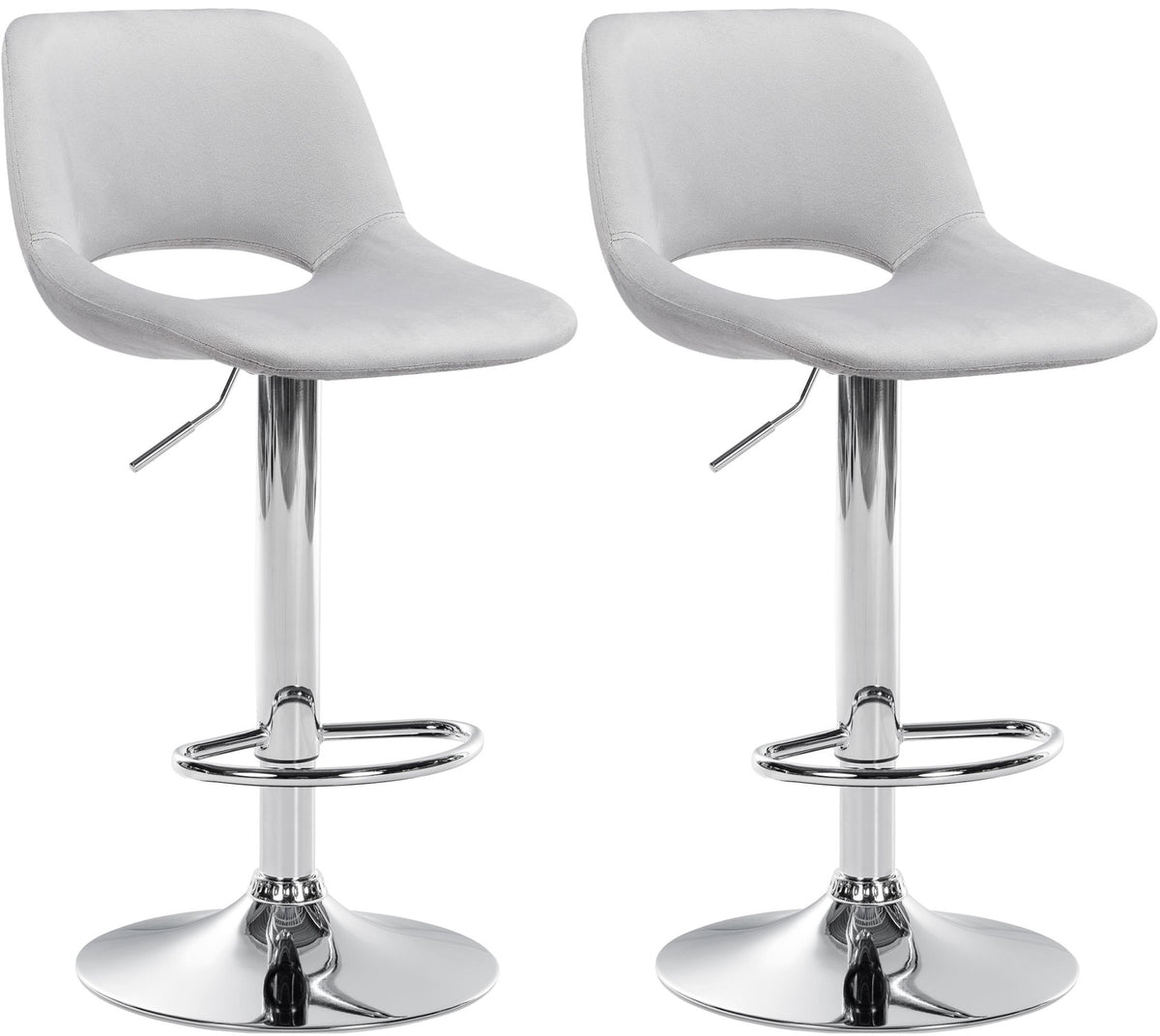 2er Set Barhocker Camden Samt