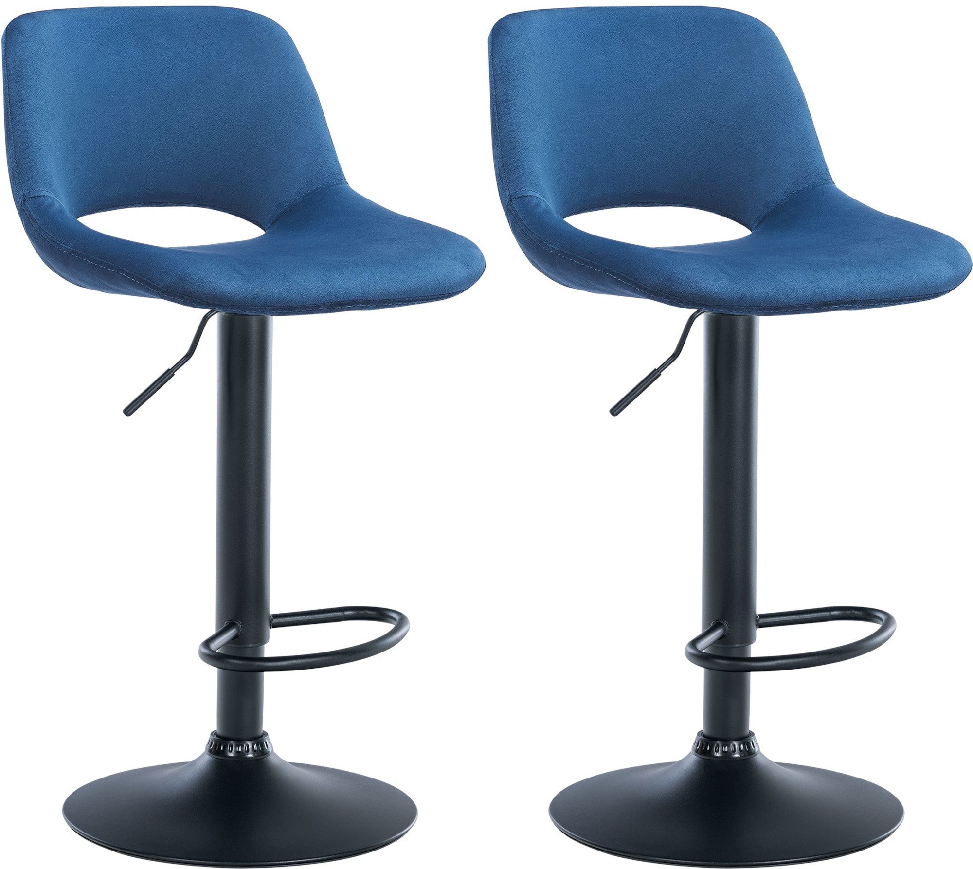 2er Set Barhocker Camden Samt