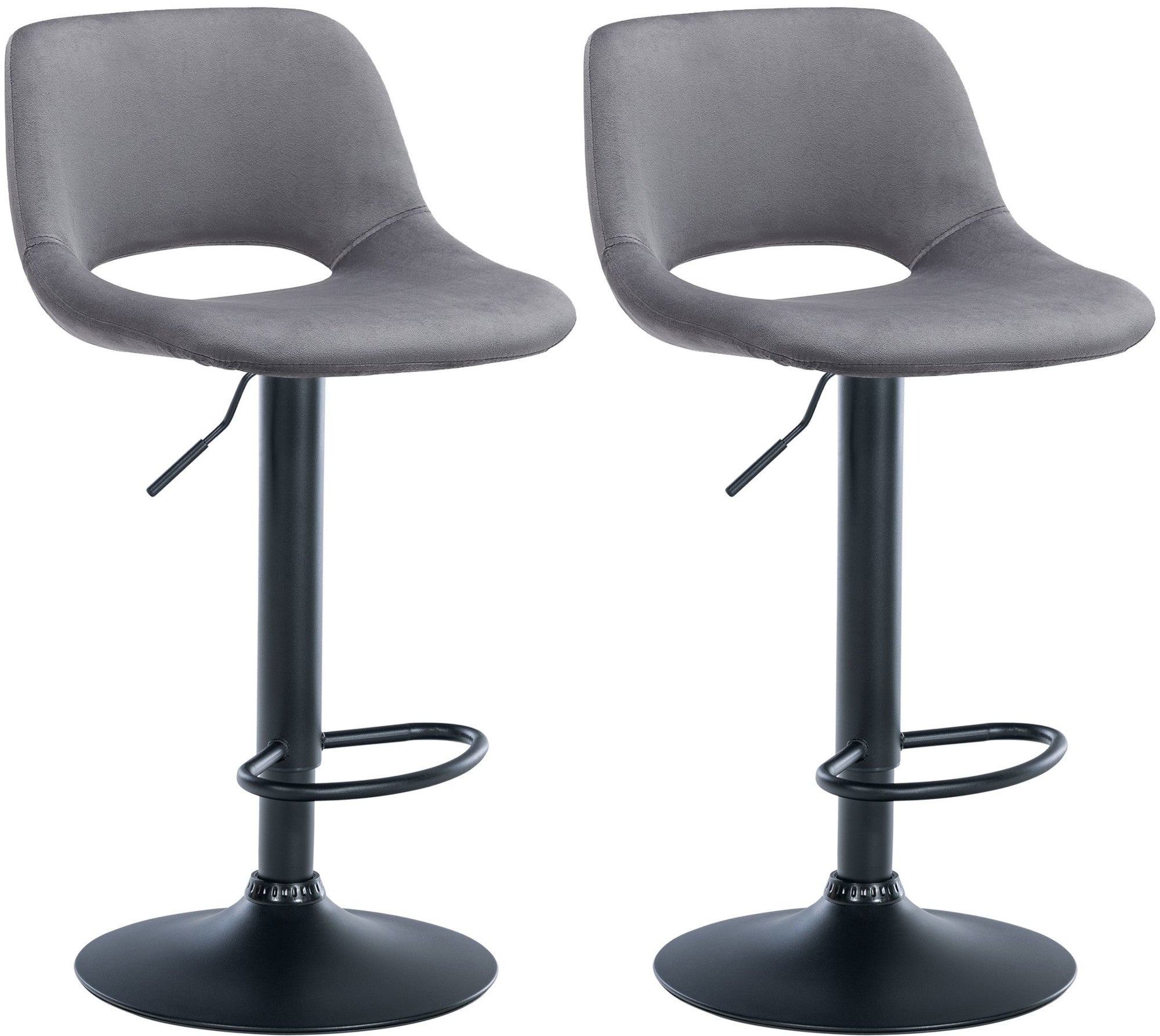 2er Set Barhocker Camden Samt