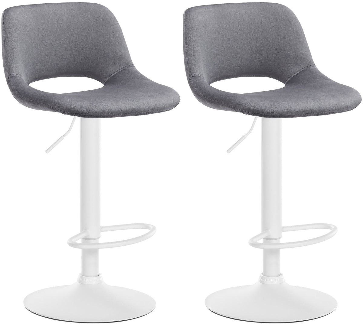 2er Set Barhocker Camden Samt