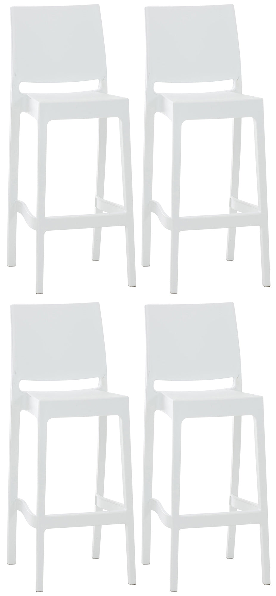 Set van 4 Maya kunststof barkrukken