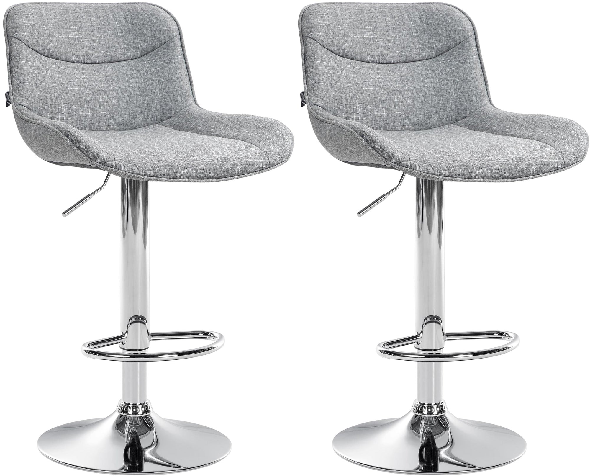 Set of 2 bar stools Vonore fabric