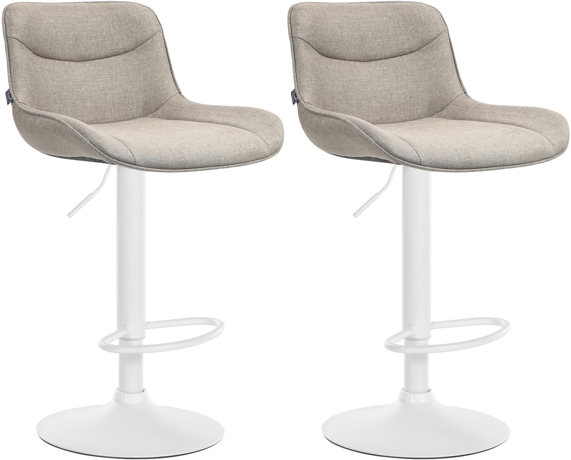 Set of 2 bar stools Vonore fabric