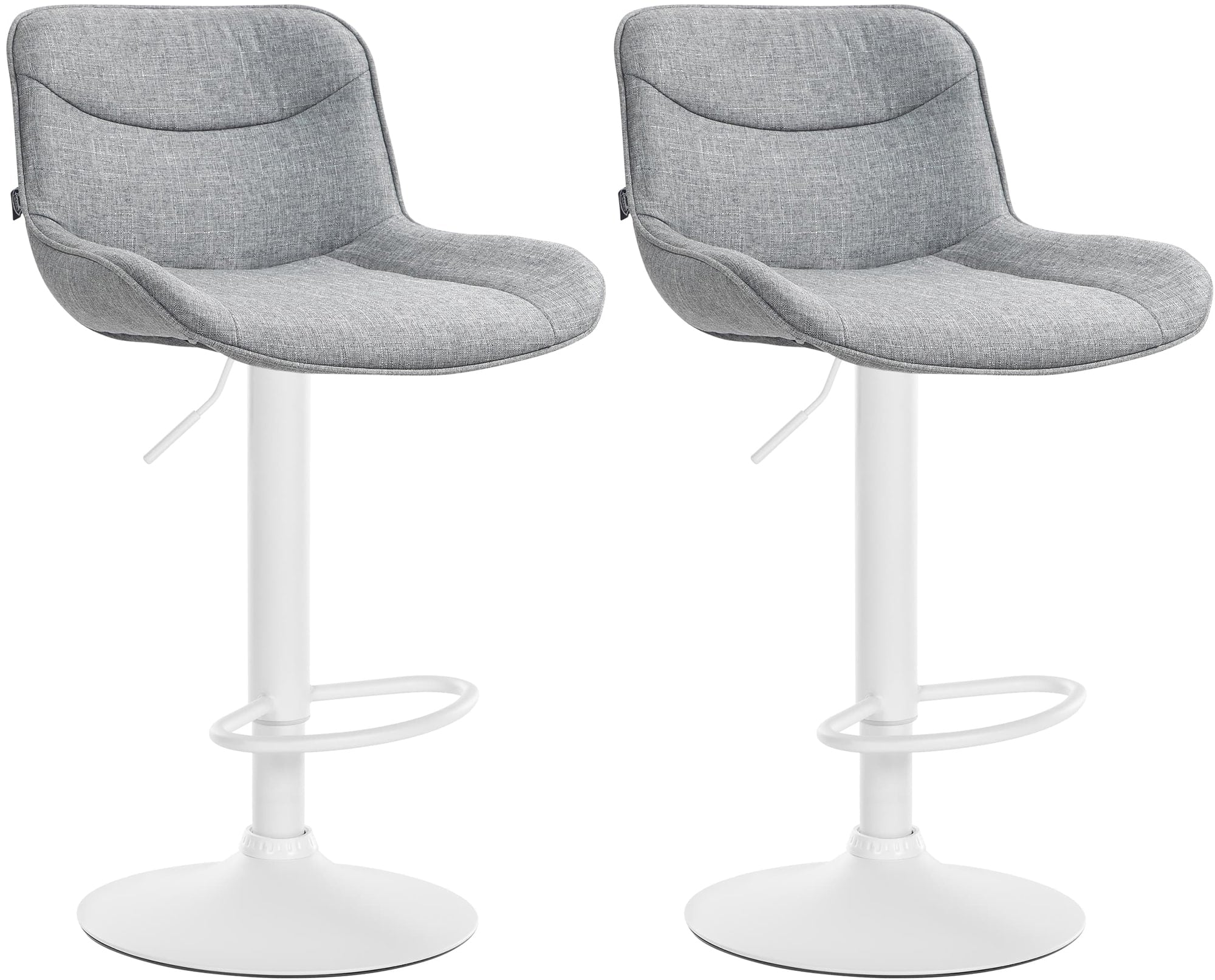 Set of 2 bar stools Vonore fabric